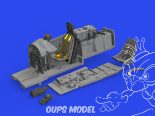 Eduard kit d'amelioration brassin Print 672363 Cockpit P-51D-5 Eduard 1/72