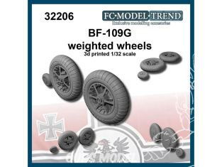 FC MODEL TREND accessoire résine 32206 Roues lestées Messerschmitt Bf109G 1/32