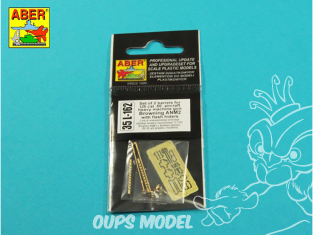 Aber 35L162 Set de 2 canons pour mitrailleuse lourde d'avion US cal .50 Browning ANM2 avec cache-flammes 1/35