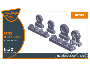 Clear Prop kit d'amelioration avion CPA32009 Jeu de roues resine pour Lynx kits CP 1/32