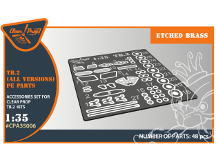 Clear Prop CPA35006 Photodécoupe TB.2 pour kit Clearprop 1/35