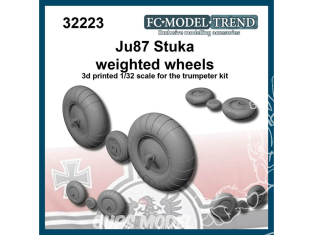 FC MODEL TREND accessoire résine 32223 Roues lestées Junkers Ju87 Stuka Trumpeter 1/32