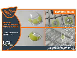 Clear Prop caches CPA72114 Masque à peindre EMB-145 sur "papier kabuki jaune" pour kits Amodel 1/72