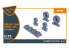 Clear Prop kit d&#039;amelioration avion CPA72107 Jeu de roues Mirage-2000 1/72
