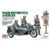 TAMIYA maquette militaire 35384 Moto Allemande KS600 avec side car et accessoires 1/35