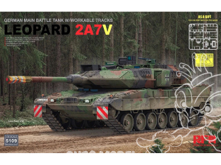Rye Field Model maquette militaire 5109 Leopard 2A7V avec chenilles maillon par maillon Char de combat principal Allemand 1/35