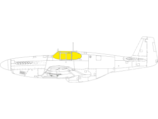 Eduard Express Mask EX1051 P-51B/C Framed Canopy Eduard 1/48