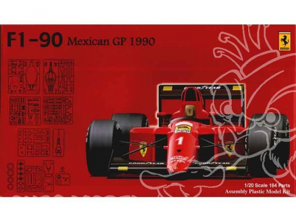 Fujimi maquette voiture 090436 Ferrari F1-90 Grand prix du Mexique 1/20