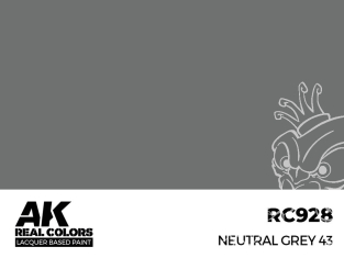 Ak interactive Real Colors RC928 Gris neutre 43 - Neutral Grey 43 17ml