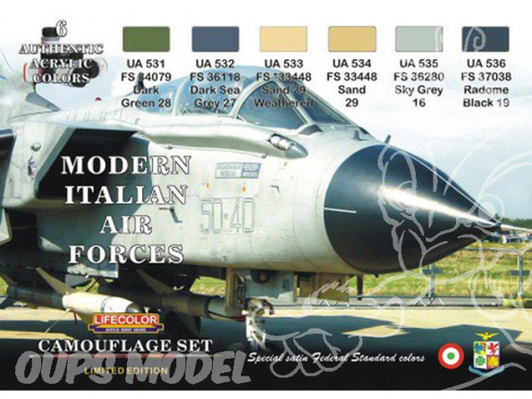 LIFECOLOR peinture XS07 AVIONS ITALIENS MODERNES