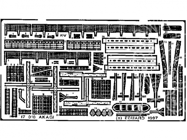 Eduard photodecoupe bateau 17010 Akagi 1/700