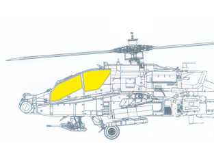 Eduard Express Mask JX327 AH-64A Early Trumpeter 1/35
