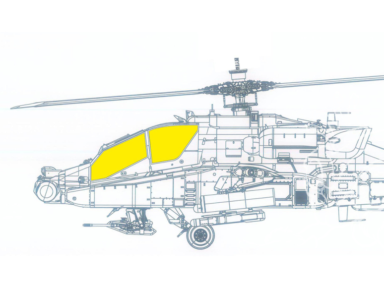Eduard Express Mask JX327 AH-64A Early Trumpeter 1/35