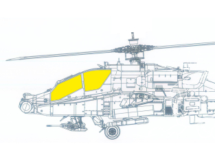 Eduard Express Mask JX328 AH-64A Early TFace Trumpeter 1/35