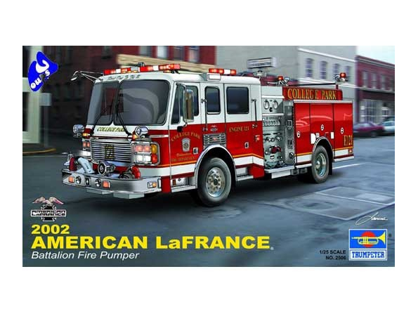 Trumpeter maquette camion pompier 02506 american lafrance 1/25