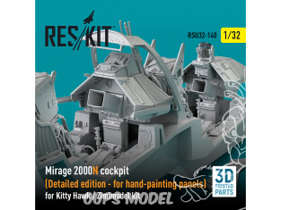 ResKit amelioration RSU32-0140 Cockpit Mirage 2000N édition détaillée pour kit Kitty Hawk / Zimimodel imprimé en 3D 1/32
