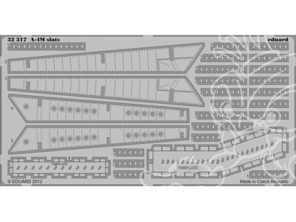 EDUARD photodecoupe avion 32317 A-4M Slats 1/32