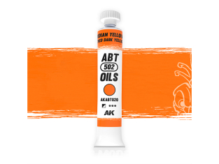 AK peinture a l'huile AKABT020 Jaune indien jaune foncé délavé 20ml