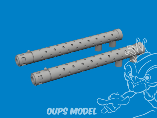 Eduard kit d'amelioration avion brassin Print 6481044 Gun barrels Bulldog Airfix 1/48