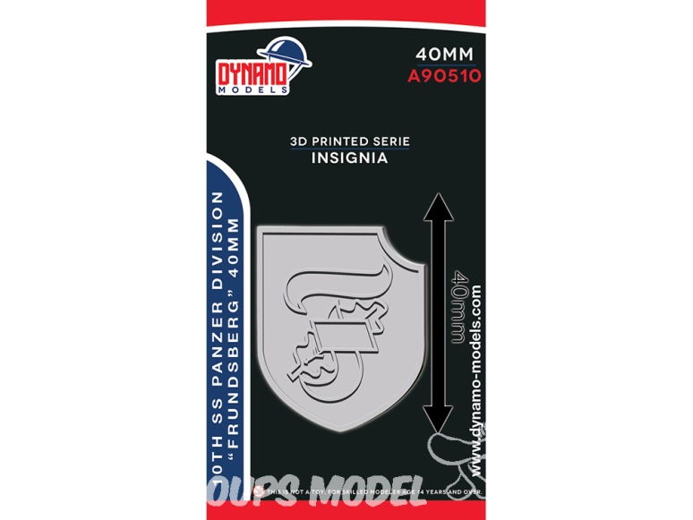 Dynamo models Insigne A90510-40 10th SS Paner Division "Frundsberg" 40mm