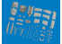 Eduard kit d&#039;amelioration avion brassin Print 6481037 Moteur droit P-38F/G Tamiya 1/48