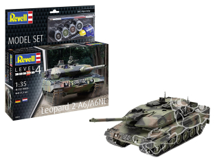 Revell maquette militaire 63281 Model Set Leopard 2A6/A6NL avec accessoires de base 1/35