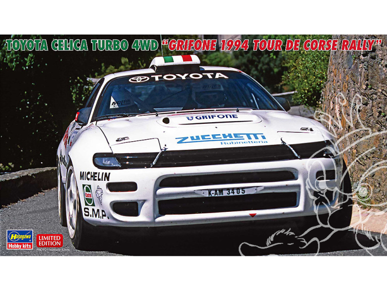 HASEGAWA maquette voiture 20673 Toyota Celica Turbo 4wd "Grifone 1994 Rallye Tour de Corse) 1/24