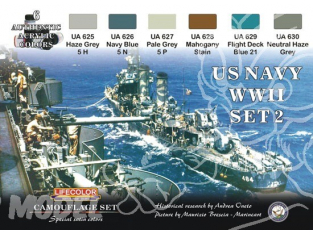 LIFECOLOR peinture CS25 BATEAUX US WWII SET 2