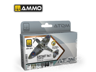 MIG peinture Atom 20916 Set couleurs avions Vol.1 Set débutants 6 x 20ml