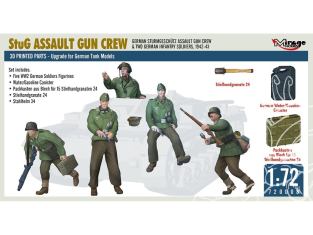 Mirage maquette militaire 720008 ÉQUIPAGE DU CANON D'ASSAUT STUG WWII 1/72