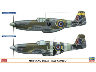 HASEGAWA maquette avion 01985 Combo North American P-51 MUSTANG Mk.III RAF 1/72