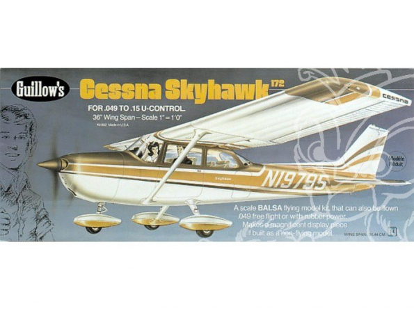 Maquette Guillow&39s avion bois 802 CESSNA 172 SKYHAWK 1/12