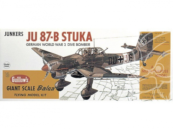 Maquette Guillow&39s avion bois 1002 Junkers STUKA JU-87B 1/16