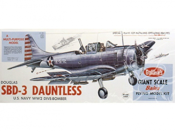 Maquette Guillow&39s avion bois 1003 Douglas SBD-3 Dauntless 1/16