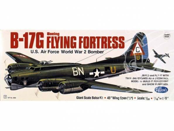 Maquette Guillow&39s avion bois 2002 Boeing B-17G Flying Fortress 1/28