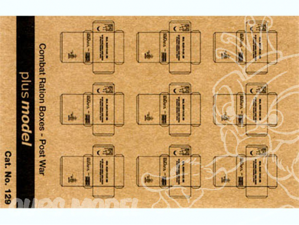 Plus Model 129 Boites de rations combat apres guerre 1/35