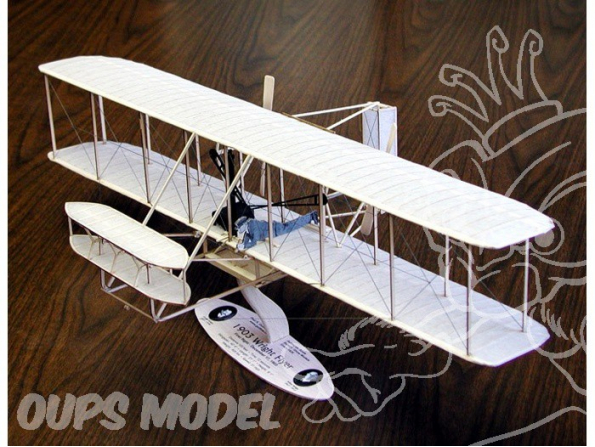 Maquette Guillow&39s avion bois 1202 1903 Wright Flyer 1/20