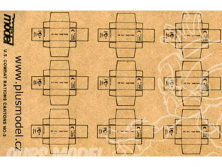 Plus Model 011 Boites cartons rations US 1/35