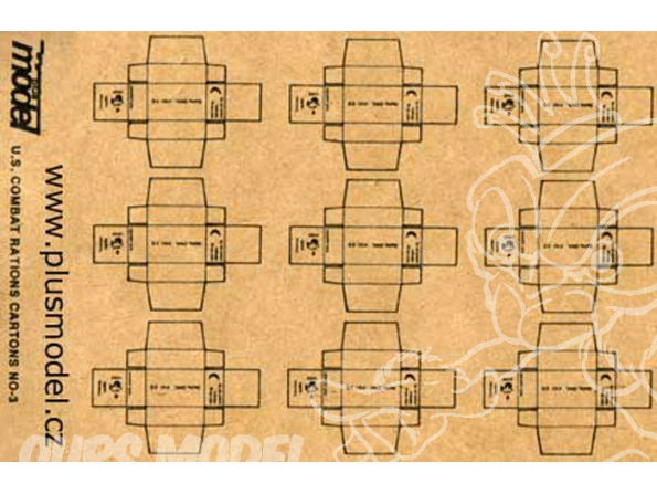 Plus Model 011 Boites cartons rations US 1/35