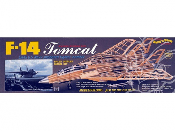 Maquette Guillow&39s avion bois 1402 F-14 TOMCAT 1/40