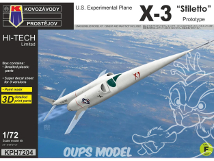 KP Model kit avion KPH7204 HI-Tech Douglas X-3 “Stiletto” Prototype 1/72