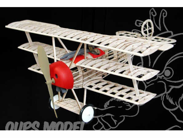 Maquette Guillow&39s avion bois 204 FOKKER DR-1 TRIPLANE 1/14