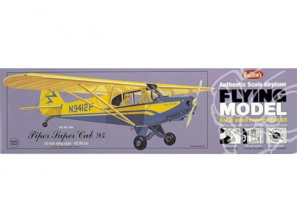 Maquette Guillow&39s avion bois 303 PIPER SUPER CUB 95 1/18