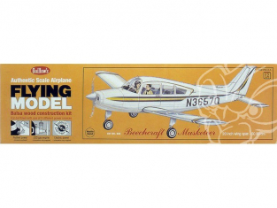 Maquette Guillow&39s avion bois 308 BEECHCRAFT MUSKETEER 1/20