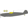 Eduard Express Mask EX1093 Messerschmitt Bf 109E-3 TFace Hobby Boss 1/48