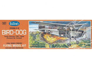 Maquette Guillow's avion bois 902 Cessna L-19 Bird-Dog 1/24