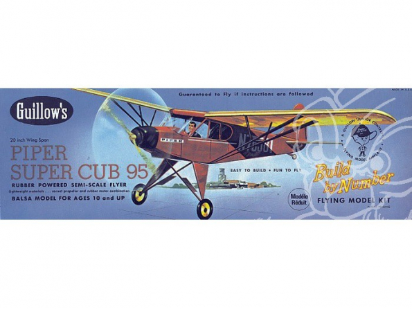 Maquette Guillow&39s avion bois 602 PIPER SUPER CUB 95