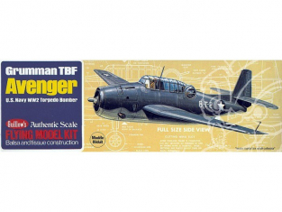 Maquette Guillow&39s avion bois 509 Grumman TBF Avenger 1/38
