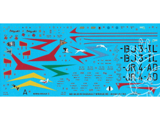 Decalques Berna decals BD48-20 Dassault Mirage IIIE Armee de l air 1/48