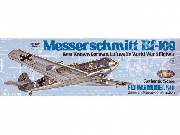 Maquette Guillow&39s avion bois 505 Messerschmitt Bf 109 1/32